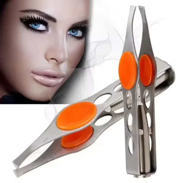 5pcs LED Lighted Eyebrow Tweezers Precise and Illuminated Beauty Tool for Brow Shaping