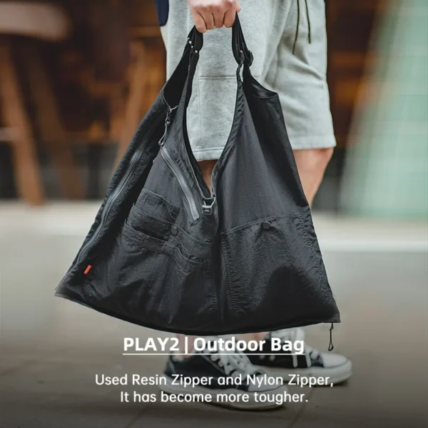 Maden Workwear Retro Multi Pocket Sleeveless Nylon Vest Outdoor Functional Dual Purpose Bag Coat For Men 2023 Fashion