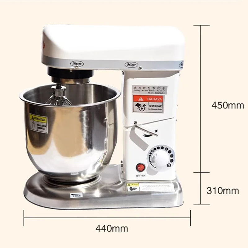 7L/10L Professional Electric Dough Stand Mixer Commercial Planetary Mixer Egg Beater Bread High Quality Mixer for Home Use 220V