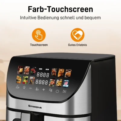 9L Multi Function air fryers Smart machine Viewing Window Electric Hot fryer Oilless Cooker with LED Touch Control,Family oven