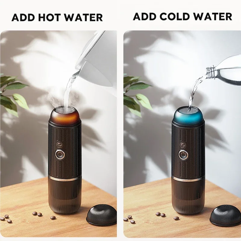 Portable Espresso Machine Heating Coffee Maker Wireless Rechargeable Concentrated Extraction Coffee Machine for Travel Office