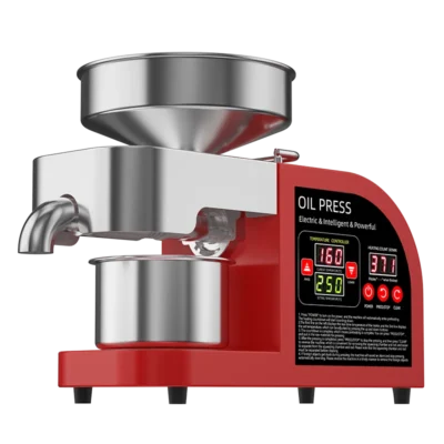 2-in-1 Automatic Oil Press Machine, 304 Stainless Steel Cold Hot Press for Home Business Electric Oil Expeller for Peanut
