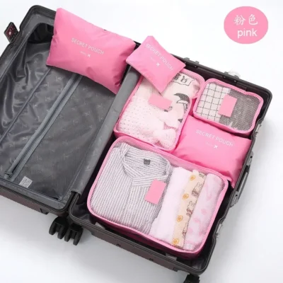 6PCS/Set Travel Storage Bag for Clothes Suitcase Organizer Wardrobe Pouch Travel Organizer Bag Case Shoes Packing Cube Bag