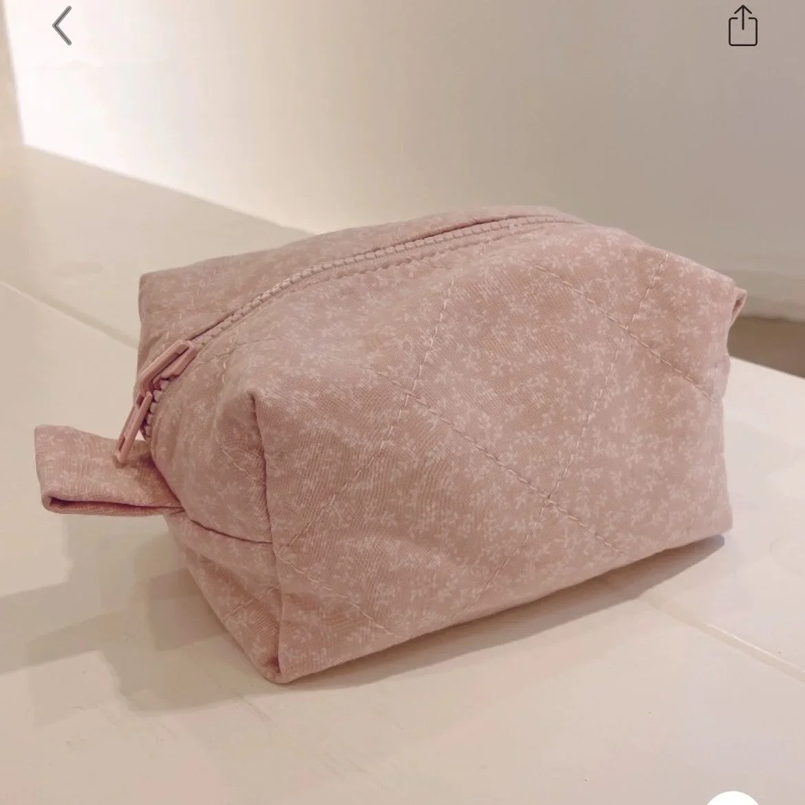 New Bow Cosmetic Bag Pink Flower Makeup Organizer Skincare Perfect Gift Washing Bag For Travel Cosmetics Storage Bag