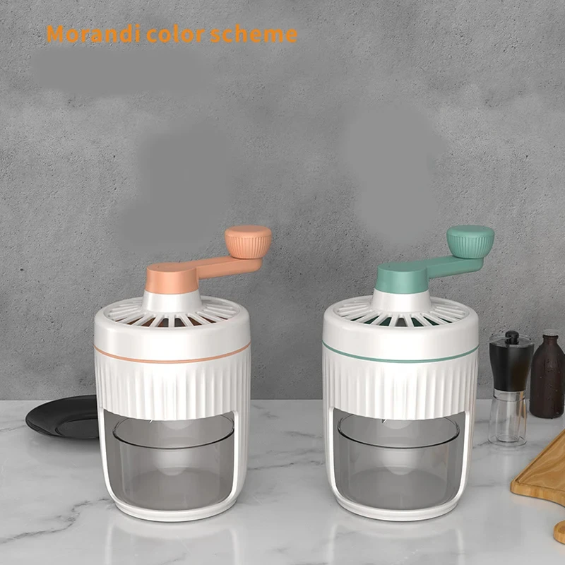 Household Small Hand Ice Crusher Stainless Steel Blade Fast Ice Crushing Removable Cleaning Slushie Maker Machine  Ice Crusher