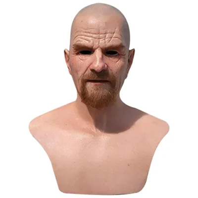 Old Man Mask Halloween Party April Fool’s Day Wrinkle Full for Head Mask Face Mask Party Supplies Thriller Cosplay Prop