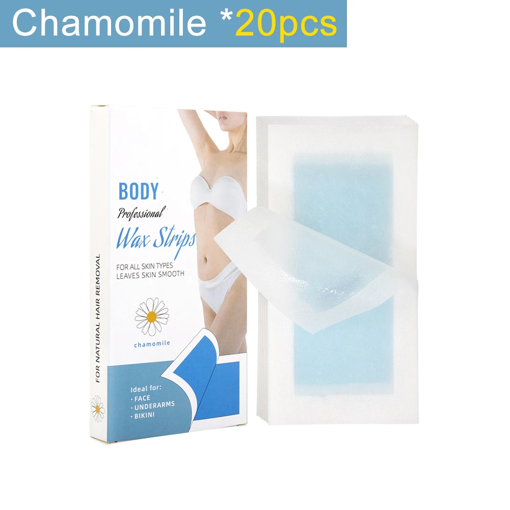 20/40pcs Hair Removal Wax Strips Roll Underarm Wax Strip Paper Waxing Wipe Sticker Beauty Tool for Face Body Leg Arm Hair Remova