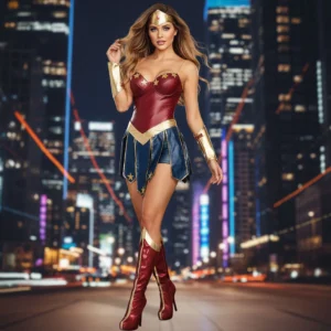 Halloween Superhero Costume Dress for Women Cosplay Costumes Stage Perfomance Costume Sexy Clothing Leather Fancy Dress