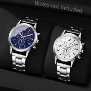 1/2PCS Fashion Men's Watches Set Casual Analog Quartz Business Watch Men Wristwatch Reloj Hombre（Without Box）