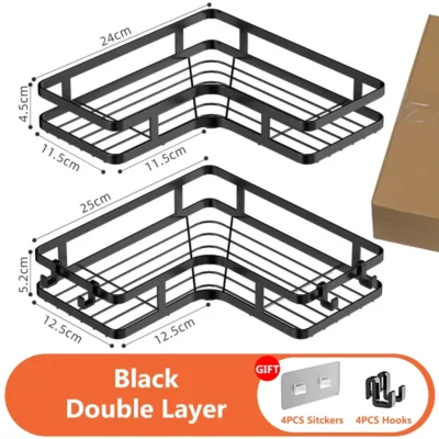 Luxury Acrylic Bathroom Shelf without Drilling Corner Shelf For Shower Kitchen Toilet Skincare Organizer Bathroom Accessories