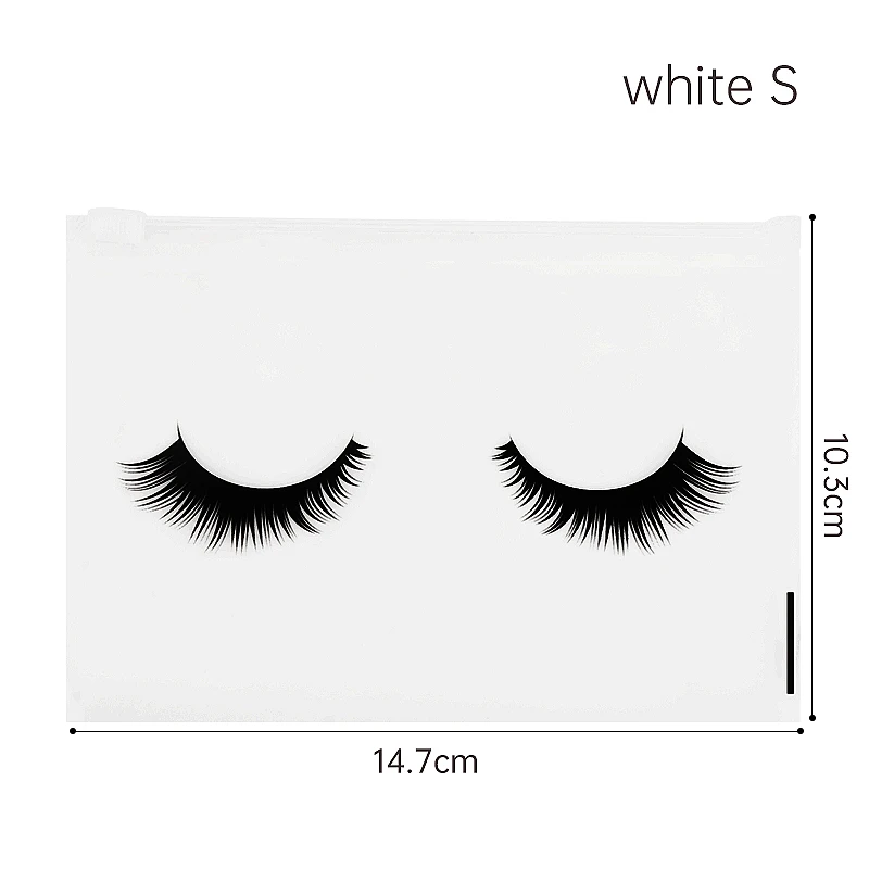 10pcs Eyelash Aftercare Bags With Zipper Toiletry Makeup Pouch Cosmetic Travel Beauty Tool Packaging Lash Extension Supplies