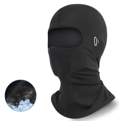 UV Protection Full Face Mask Hiking Ice Silk Sun Hat Men Women Balaclava Sunglasses Holes Scarf Cooling Cycling Face Cover Beach