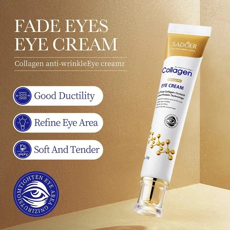 SADOER Collagen Eye Cream skincare Anti Dark Circles Eye Bags Firming Moisturizing skincare Eyes Cream Skin Care for Eyes