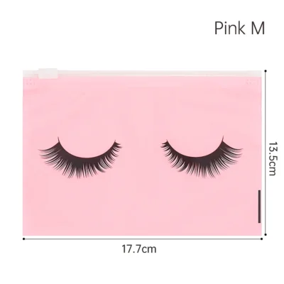 10pcs Eyelash Aftercare Bags With Zipper Toiletry Makeup Pouch Cosmetic Travel Beauty Tool Packaging Lash Extension Supplies