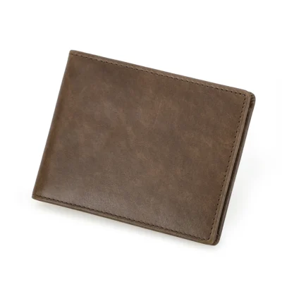 Genuine Leather Small Wallet for Men Casual Card Holder Slim Wallets Bifold Design Male Purse Luxury Money Bag Mini Wallet Thin