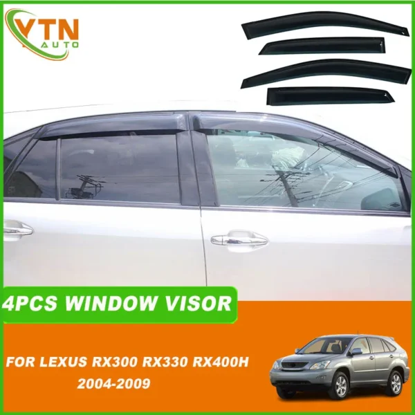 For Lexus RX300 RX330 RX400h 2004 2005 2006 2007 2008 2009 Car Window Door Visor Weather Shields Sun Rain Guards