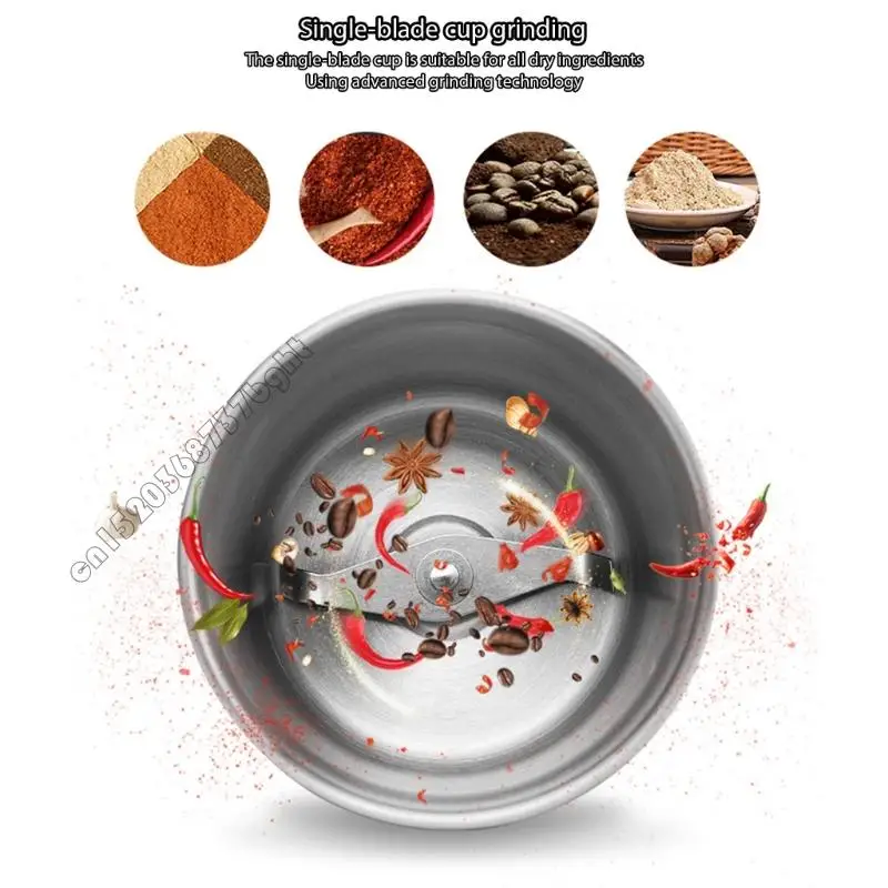 220V Electric Coffee Flavor Grinder Chamber heavy type Motor Plastic rustless steel Design Overheat 4XFB