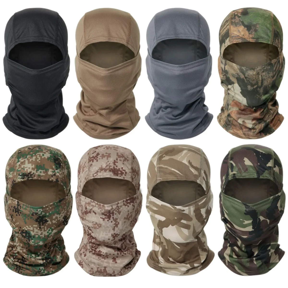 Camouflage Balaclava Hat Cycling Full Face Mask Outdoor Sports Hunting Hiking Ski Camo Mask Motorcycle Helmet Inner Cap