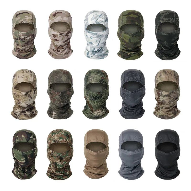 Camouflage Balaclava Cycling Full Face Mask Outdoor Fishing Hood Protection Quick Dry Summer Sun Ultra UV Protection