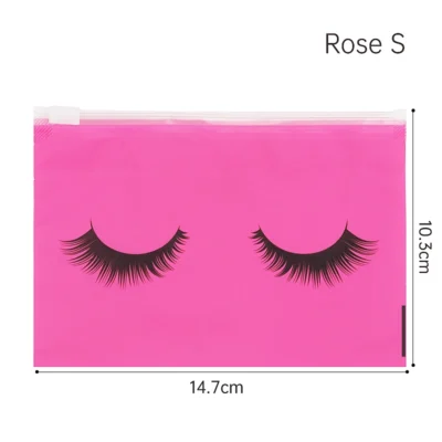 10pcs Eyelash Aftercare Bags With Zipper Toiletry Makeup Pouch Cosmetic Travel Beauty Tool Packaging Lash Extension Supplies