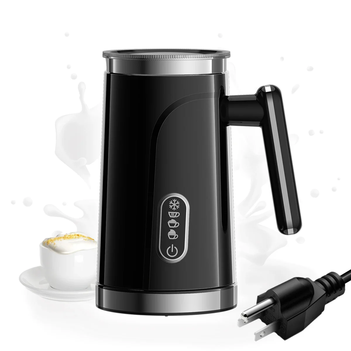 BioloMix,4 in 1 Automatic Hot and Cold Milk Frother Warmer for Latte, Foam Maker, Hot Chocolates, Cappuccino
