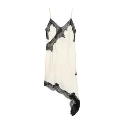MUJER Lace Slip Mini Dress Women Satin Backless Summer Dress Woman Asymmetric Party Women's Dress Sexy Beach Dresses for Women