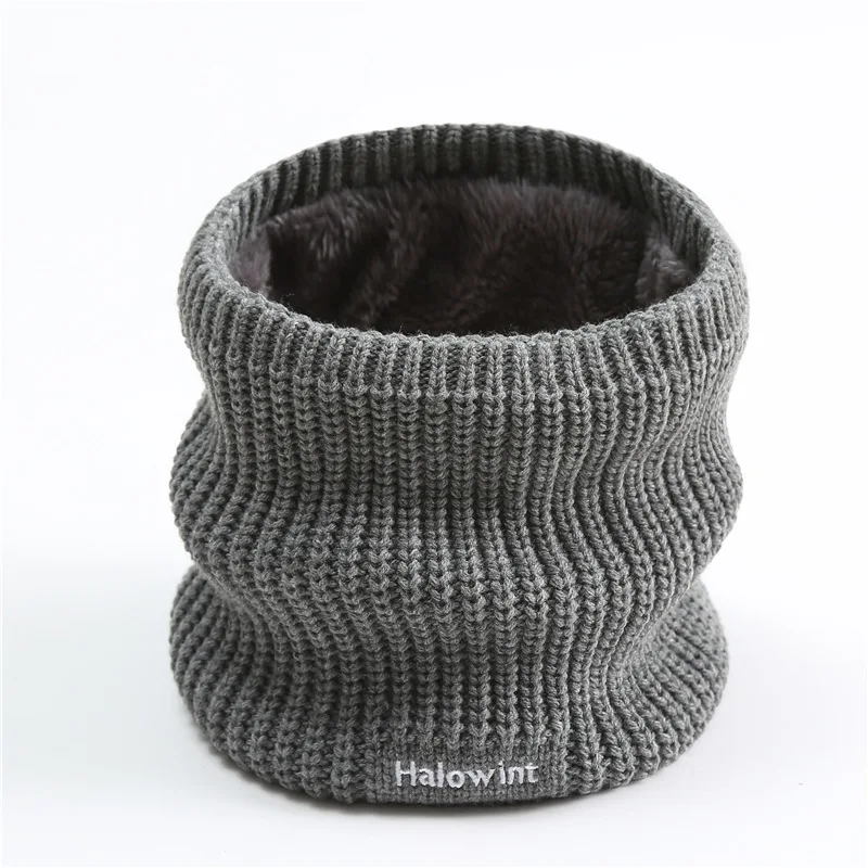 Fashion Unisex Cashmere Plush Warm Winter Ring Scarf Women Men Knitted Full Face Mask Snood Neck Scarves Bufanda Thick Muffler