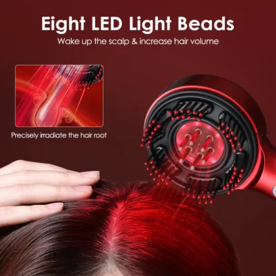 Electric Vibration Massage Comb Portable Hair Follicle Comb Scalp Oil Liquid Applicator Head Massager Hair Growth Anti Loss Care
