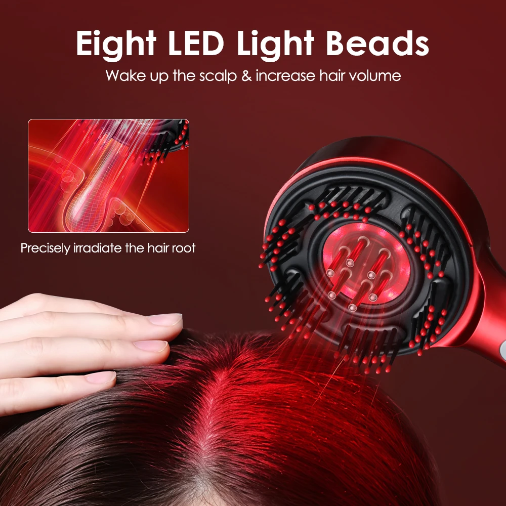 Electric Vibration Massage Comb Portable Hair Follicle Comb Scalp Oil Liquid Applicator Head Massager Hair Growth Anti Loss Care
