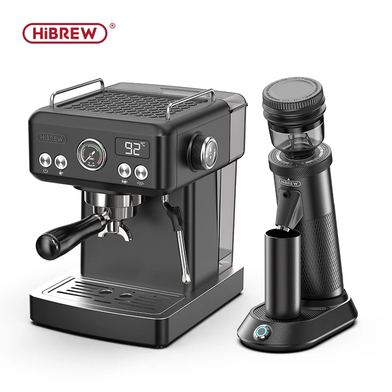 HiBREW H10A Black Espresso Machine Temperature Volume Pre Brewing Adjustable 58mm Portafilter Cappuccino Coffee Maker