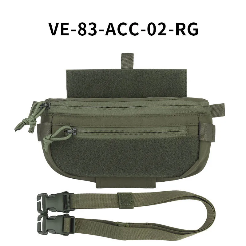 Tactical Hanger Pouch Compact Abdominal Dangler Pack Quick Release Shoulder Bag Integrates Hunting Vest Plate Carrier Airsoft