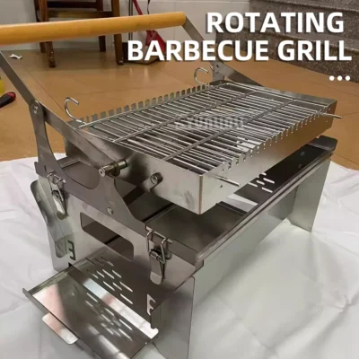 Flip Charcoal Barbecue Grill Household Outdoor Detachable Rotating Mesh Grill Kippengrill Electrisch
