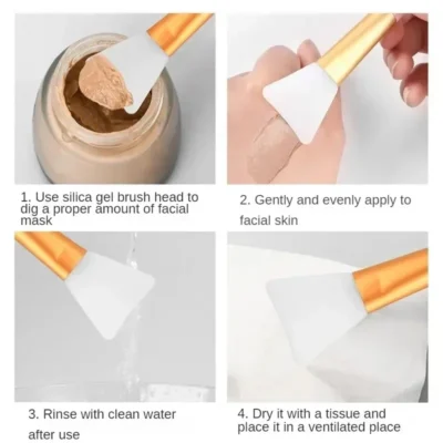 Candy Color Silicone Brush Gel Flexible Facial Mud Soft Tip Applicator Making Tools Face Mask Glue Brush Care Tools Supplies New