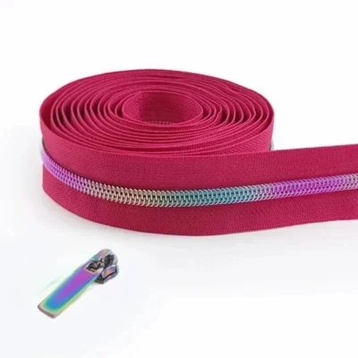 2/5/8/10M 5# Meetee Sewing Nylon Zipper Tape Clothes Zippers Puller Head Bag Jacket Zip Coil Closure Replace Repair Accessories