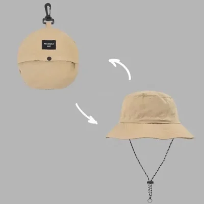 Summer travel Waterproof Fisherman hat Bucket Hat Camping Hiking Cap With Storage Bag Anti-UV Sun Hat Mountaineering Cap