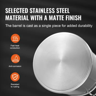 SucceBuy 42 Quart Stainless Steel Cookware Stockpot Commercial Cooking Pot Large Soup Pot Cookware Sauce Pot with Strainer Lid