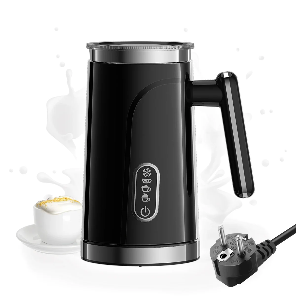 BioloMix,4 in 1 Automatic Hot and Cold Milk Frother Warmer for Latte, Foam Maker, Hot Chocolates, Cappuccino