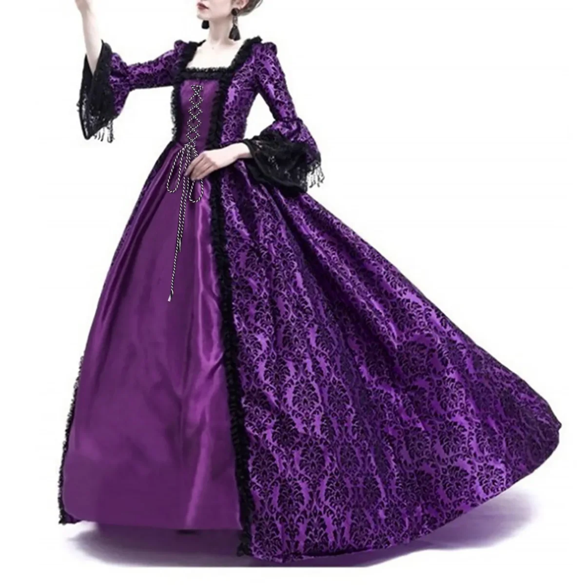 Halloween costume for adult women Medieval Cosplay Costumes Vintage Gothic Halloween suit 할로윈 코스튬 disfraz halloween para mujer