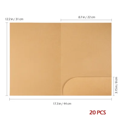 10pcs A4 Kraft Paper File Folder Document Folder Office File Bag File Bag Organizer Storage Holder School Stationery Supplies
