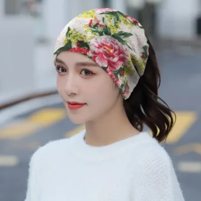 Fashion Double Head Cap Bib Twist Cap Multi-Functional Printed Scarf Cover Cap Neck Cap Face Mask Headscarf Cap C081