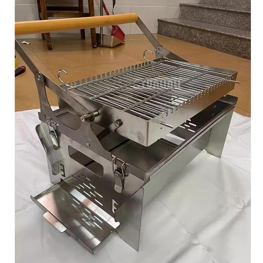 Flip Charcoal Barbecue Grill Household Outdoor Detachable Rotating Mesh Grill Kippengrill Electrisch