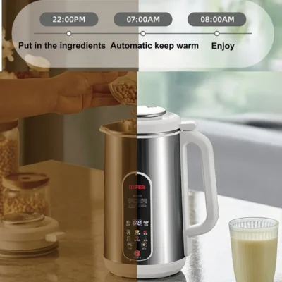 110V/220V Soy Milk Machine Electric Juicer Multifunctional Wall Breaking Machine Kitchen Auto Heating Rice Paste Machine 1200ml