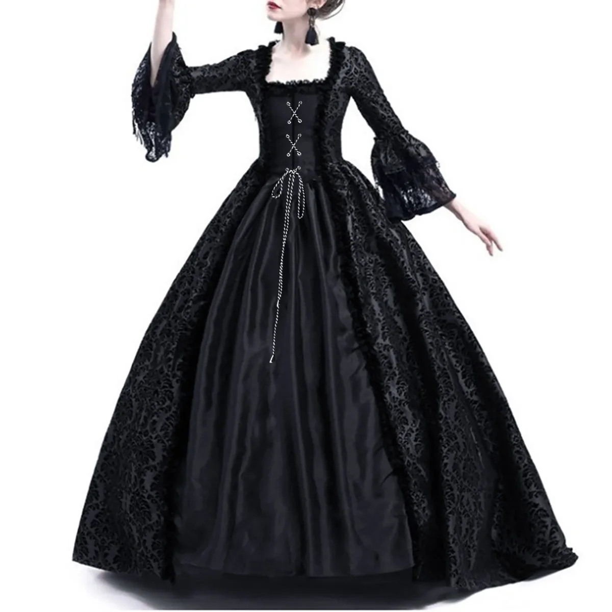 Halloween costume for adult women Medieval Cosplay Costumes Vintage Gothic Halloween suit 할로윈 코스튬 disfraz halloween para mujer