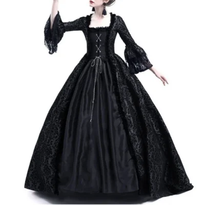 Halloween costume for adult women Medieval Cosplay Costumes Vintage Gothic Halloween suit 할로윈 코스튬 disfraz halloween para mujer