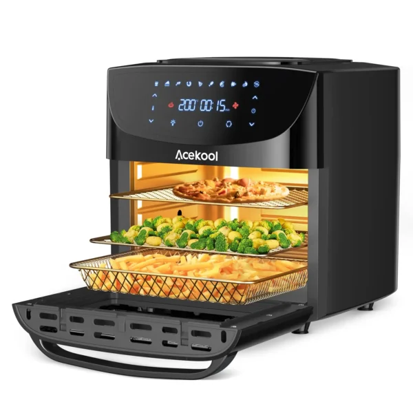 18L Air Fryer Oven 8-in-1 Digital Touchscreen Air Fryer 1800W Rapid Air Circulation Oil-Free Mini Oven With Accessories