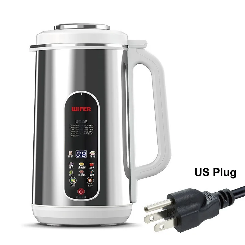110V/220V Soy Milk Machine Electric Juicer Multifunctional Wall Breaking Machine Kitchen Auto Heating Rice Paste Machine 1200ml