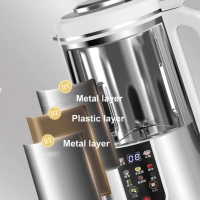 110V/220V Soy Milk Machine Electric Juicer Multifunctional Wall Breaking Machine Kitchen Auto Heating Rice Paste Machine 1200ml