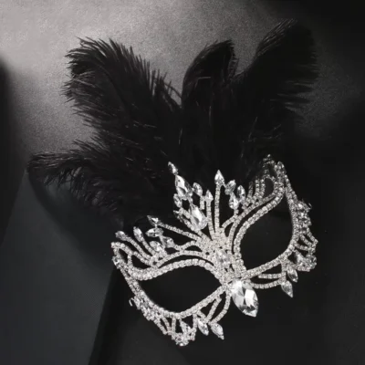 Rhinestone Tassel Veil Masks Full Face Women Chains Face Mask Masquerade Dance Party Performance Sexy Facial Accessories Jewelry