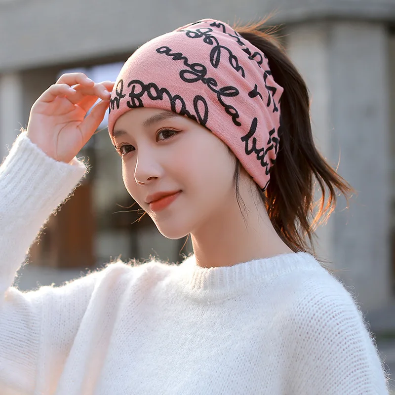 Fashion Double Head Cap Bib Twist Cap Multi-Functional Printed Scarf Cover Cap Neck Cap Face Mask Headscarf Cap C081