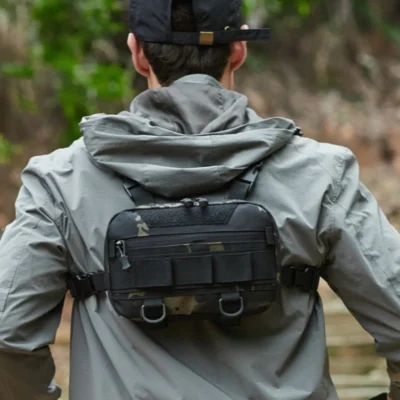 Men's Chest Bag Tactical Fishing Vest Backpack Travel Waterproof Molle Nylon Climbing Camping Backpacks Outdoor Rig Fanny Pack